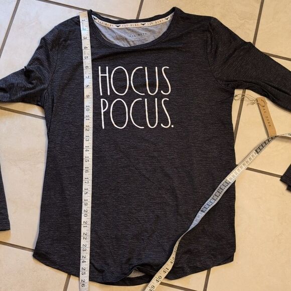 NWT Rae Dunn Hocus Pocus Halloween long sleeve dark grey size L - Picture 7 of 8